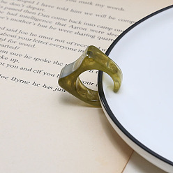 Желто-Зеленый Акриловые манжеты для женщин, прямоугольные, желто-зеленый, 24x26 мм