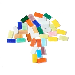 Mixed Color Mosaic Tiles Glass Cabochons, for Home Decoration or DIY Crafts, Rectangle, Mixed Color, 20x10x3mm, about 700pcs/1000g