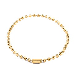 Настоящее золото 18K Ионное покрытие (IP) 304 ожерелья-цепочки из нержавеющей стали для женщин, реальный 18 k позолоченный, 16.54 дюйм (42 см), бусина : 6 mm