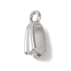 Нержавеющая Сталь Цвет Не тускнеет 304 нержавеющая сталь скобы для колки льда, цвет нержавеющей стали, 15x5 мм, отверстие : 2 мм, штифты : 0.8 мм