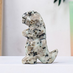 Джаспер Кунжут Натуральная кунжутная яшма, драгоценный камень, резные целебные фигурки динозавров, Украшения из камня с энергией Рейки, 35x55 мм