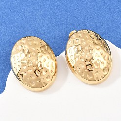 Золотой 304 из нержавеющей стали серьги, овальные, вакуумное покрытие pvd, золотые, 28x22 мм