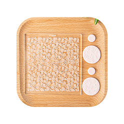 Прозрачный Папки с акриловым тиснением и текстурой розы, вогнуто-выпуклые трафареты для тиснения, инструмент для изготовления сережек из глины, прозрачные, 118x112 мм