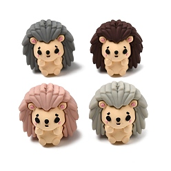 Hedgehog Пищевые экологически чистые силиконовые фокусные шарики, еж, еж, 34x33x25 мм, отверстие : 2 мм