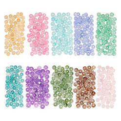 (52) Непрозрачная лаванда 600шт. 10 цвета, запеченные, окрашенные, имитация нефрита, стеклянные бусины, рондель, разноцветные, 6~6.5x3.5 мм, отверстие : 1.2~1.4 мм, 60 шт / цвет