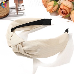 Фора Однотонные тканевые ленты для волос с узлами, головной убор с широкими краями, праздничные аксессуары для волос для женщин и девочек, оранжевые, 150 мм