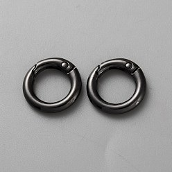 Gunmetal Alloy Spring Gate Rings, Ring, Gunmetal, 20x4mm