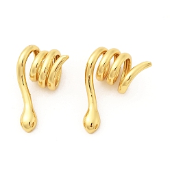 Настоящее золото 18K Латунные бусины, бусины с большим отверстием, без кадмия и без свинца, змея, реальный 18 k позолоченный, 25x18x11 мм, отверстие : 7.5 мм