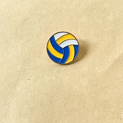 Volleyball Сплавные эмалевые броши, волейбол, 24x24 мм