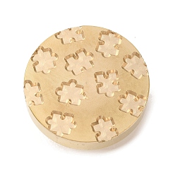 Другие Позолоченная круглая восковая печать латунная головка штампа, для сургучной печати, головоломка, 25.5x14 мм, отверстие : 7 мм