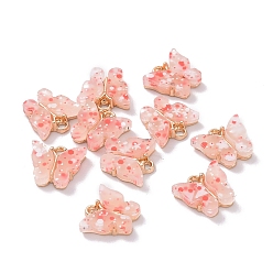 Белый Навахо Акриловые прелести, с фурнитурой из блесток и сплава, очарование бабочки, навахо белый, 12x14 мм