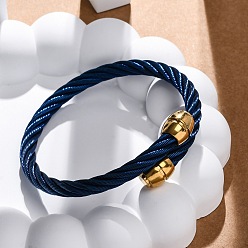 Синий 304 браслеты из нержавеющей стали для женщин, ионное покрытие (ip), синие, 3/4 дюйм (1.75 см), внутренний диаметр: 2-1/8x2-1/4 дюйм (5.5x5.55 см)