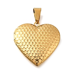 Real 20K Gold Plated 316 подвески из нержавеющей стали Locket, с 201 защелкивающимися дужками из нержавеющей стали, подвесками-рамками для фотографий из нержавеющей стали, ионное покрытие (ip), текстурированное сердце, реальный 20 k позолоченный, 29x28.5x7 мм, внутренний диаметр: 16.5x21 мм