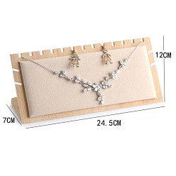 Мокасин Деревянная подставка для ювелирных изделий, обтянут искусственной кожей, мокасин, 24.5x17x7 см