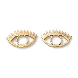 Echt 14 k vergoldet 304 Edelstahl Reize, Auge Charme, echt 14 k vergoldet, 5.9x10x1 mm, Bohrung: 3 mm