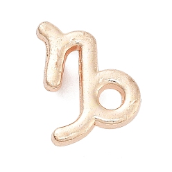 Козерог Стойки подвески обшивки сплава, без кадмия и без свинца, гальванический никель, 12 созвездие, золотой свет, Козерог, 13x10x5.5 мм, отверстие : 1.8 мм