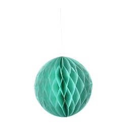 Аквамарин Бумажный сотовый шар, бумажный фонарь, с хлопчатобумажной нитью, для свадебной и праздничной вечеринки, аквамарин, 130~190 мм