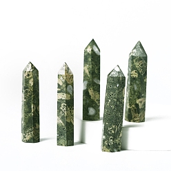 Снежный Обсидиан Башня из натуральной снежинки из обсидиана, украшение для дома, исцеляющие каменные палочки, Декоры для медитации и терапии Рейки чакры, шестиугольная призма, 50~60 мм