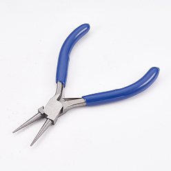 Royal Blue 45# Carbon Steel Round Nose Pliers, Hand Tools, Polishing, Royal Blue, 12x8.2x0.9cm