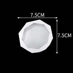 Flat Round Silicone Cup Mat Molds, Coaster Molds, Resin Casting Molds, for UV Resin, Epoxy Resin Craft Making, Flat Round, 75x75x13mm