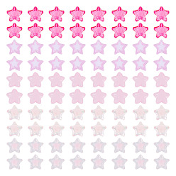 (52) Непрозрачная лаванда 150 шт 5 стили прозрачные акриловые бусины, звезда, разноцветные, 9~12x9.5~11x4~8 мм, отверстие : 1.6~2 мм, 30 шт / стили