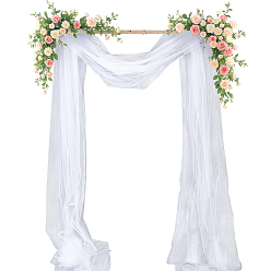 Белый Полиэфирная марлевая ткань, для свадебного оформления, белые, 1600x0.1 мм, 6 м / шт