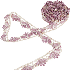 Лиловый 6ярдов полиэстеровой волнистой кружевной ленты, сирень, 1-1/8 дюйм (30 мм), 6 ярдов / комплект