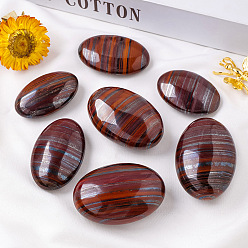 Тигровое Железо Натуральная скульптура тигра из железа, для украшения стола домашнего офиса, овальные, 55x35 мм