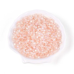 Розовый Прозрачные брызги, окрашенные распылением, конус, с покрытием AB цвета, граненые, туманная роза, 4~4.5x3.5 мм, отверстие : 1.4~1.6 мм, Около 15380 шт / 1000 г