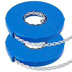 Platinum 2 Rolls Galvanized Iron Multi-functional Cable Ties, Platinum, 12x0.7mm, 10m/roll
