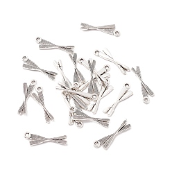 Античное Серебро Сплавочные подвески тибетского стиля, подвески на веслах/веслах, античное серебро, 23x7.5x2 мм, отверстие : 1.5 мм