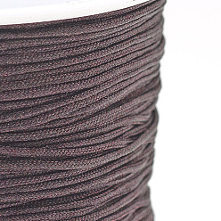 Coconut Brown Nylon Thread, Chinese Knotting Cord, Coconut Brown, 0.8mm, about 109.36 yards(100m)/roll