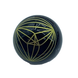 Треугольник Украшения из натурального обсидиана с пескоструйной обработкой, для домашнего офисного стола, круглые, треугольные, 50 мм