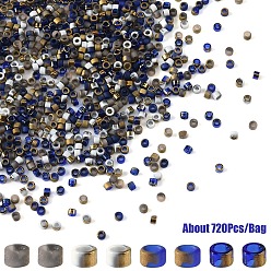 (52) Непрозрачная лаванда 10 g 4 цвета краски для выпечки стеклянный бисер, цилиндр, разноцветные, 8/0, 2.5x1.8 мм, отверстие : 1.6 мм, 2.5 г / цвет