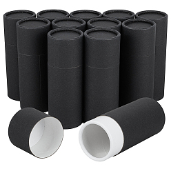 Черный Картонные коробки для хранения бутылок с эфирными маслами из бумаги и колпачков с крышками, чёрные, 12.9x4.7 см