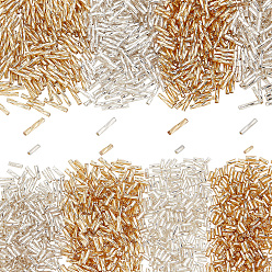 (52) Непрозрачная лаванда 1600шт 8 стиль стеклянные витые стеклярусные бусины, металлических цветов, разноцветные, 5~12x2 мм, отверстие : 0.5 мм, около 200 шт. / стиль