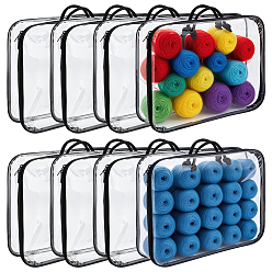 Черный Прозрачные упаковочные ПВХ-пакеты с ручкой, прямоугольные, чёрные, 31.7x41x2.5 см