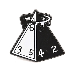 Dice Готические эмалированные значки из сплава, черные застежки для значков на лацканах для рюкзаков и одежды, разноцветные, пирамида из игральных костей, 26x26.5 мм