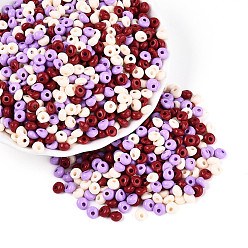 (123L) Белый крем непрозрачный блеск Непрозрачные акриловые бусины, слеза, огнеупорный кирпич, 5x5x3 мм, отверстие : 1.5 мм, Около 11630 шт / 500 г