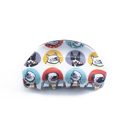 Разноцветный Заколки для волос из ПВХ с рисунком собаки, аксессуары для волос для женщин и девочек, красочный, 44x84x34 мм