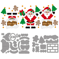 Santa Claus Рождественская тема трафареты для резки углеродистой стали, для diy scrapbooking, Фотоальбом, декоративная бумага для тиснения, цвет нержавеющей стали, Дед Мороз, 79~93x117~129x0.8 мм, 2 шт / комплект