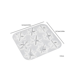 Белый Diy пищевые силиконовые формы, формы помады, для украшения торта поделки, цвет шоколада, конфеты, изготовление ювелирных изделий на основе смолы и эпоксидной смолы, на Рождество, снежинка, белые, 123x128x5 мм