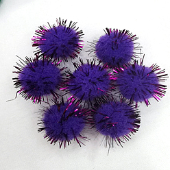 Индиго Ручной работы поделок кукла ремесло Pom Pom Pom Pom пряжи шарики, с металлического корда, индиговые, 1.5 см, около 1000 шт / упаковка