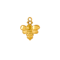 Настоящее золото 14K 304 подвески из нержавеющей стали, прелести пчел, ионное покрытие (ip), реальный 14 k позолоченный, 12x10 мм