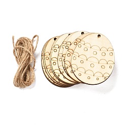 Polka Dot Кулоны в форме пасхального яйца своими руками, с пеньковой веревки, полька точка рисунок, 74~84x58~68x2~2.5, отверстие : 2.5~3 мм, 10 шт / пакет