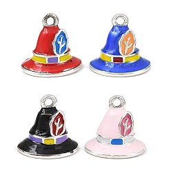 Hat Сплав эмали прелести, античные Сивер, шляпа, 11x12x10 мм, отверстие : 1.4 мм