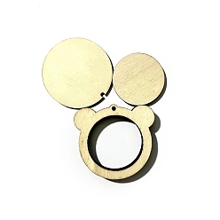 Медведь Деревянные пяльцы для вышивания крестиком, вышитая рамка дисплея, аксессуары для швейных инструментов, медведь, 49x46 мм