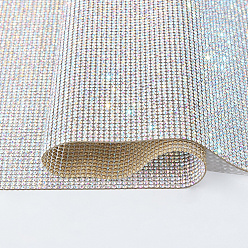 Colorido Brillo de resina de diamante de imitación, adhesivo termofusible en la parte posterior, recorte de diamantes de imitación, accesorios de vestuario, colorido, 400x240 mm