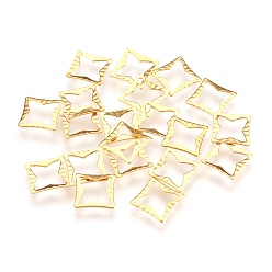 Золотой 304 нержавеющей стали связывающий кольца, квадратный, золотые, 9.5x9.5x1 мм