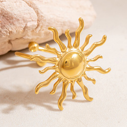 Золотой Цветок 304 регулируемые манжеты из нержавеющей стали для женщин, золотые, 25x25 мм, внутренний диаметр: 18 мм